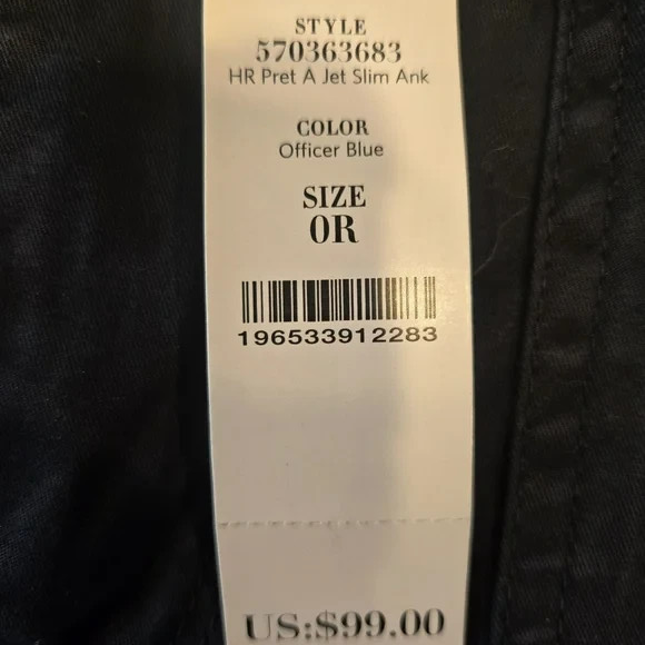 NWT White House Black Market High Rise Slim Ankle Pret-A-Jet Dark Navy Pants6