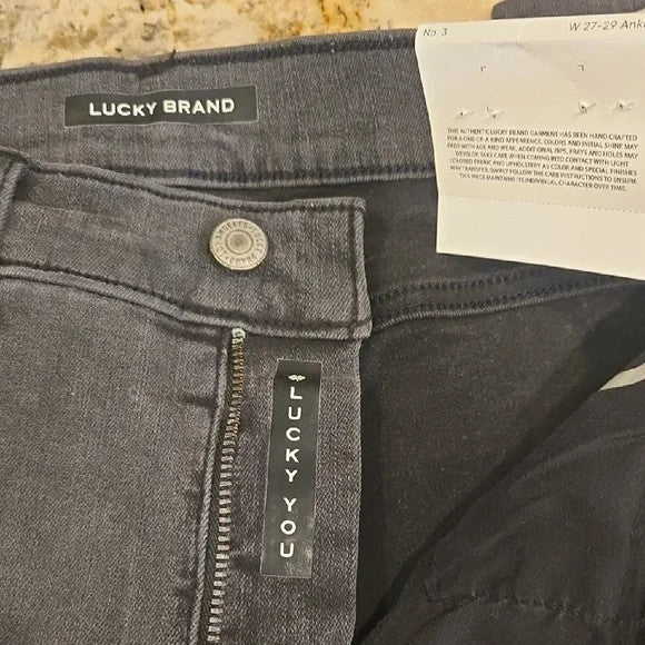NWT Lucky Brand Gray Skinny Ankle Jeans Women's Size 32