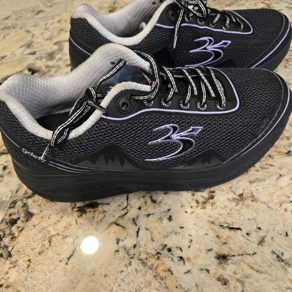 Gravity Defyer Mighty Walk Comfort Sneakers Blk/Purple Women's Size 91