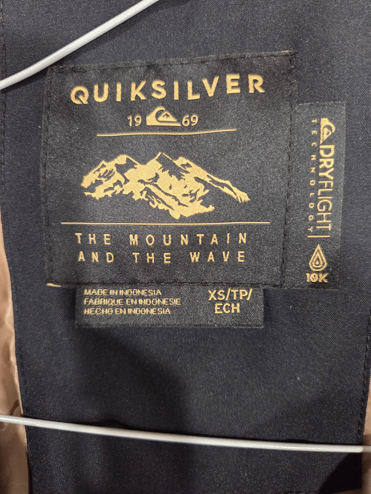 NWOT Quiksilver Dry Flight Men's Coat The Mountain And The Wave 10K Size XS1