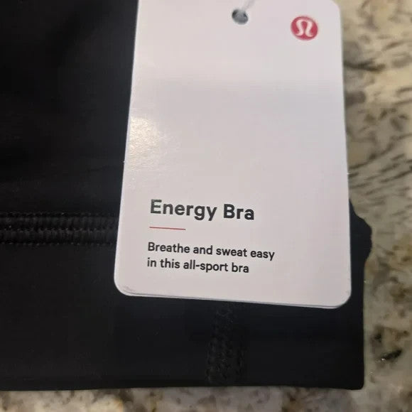 NWT Lululemon Energy Bra Medium Support, B-D Cups with Neon Yellow Accent2