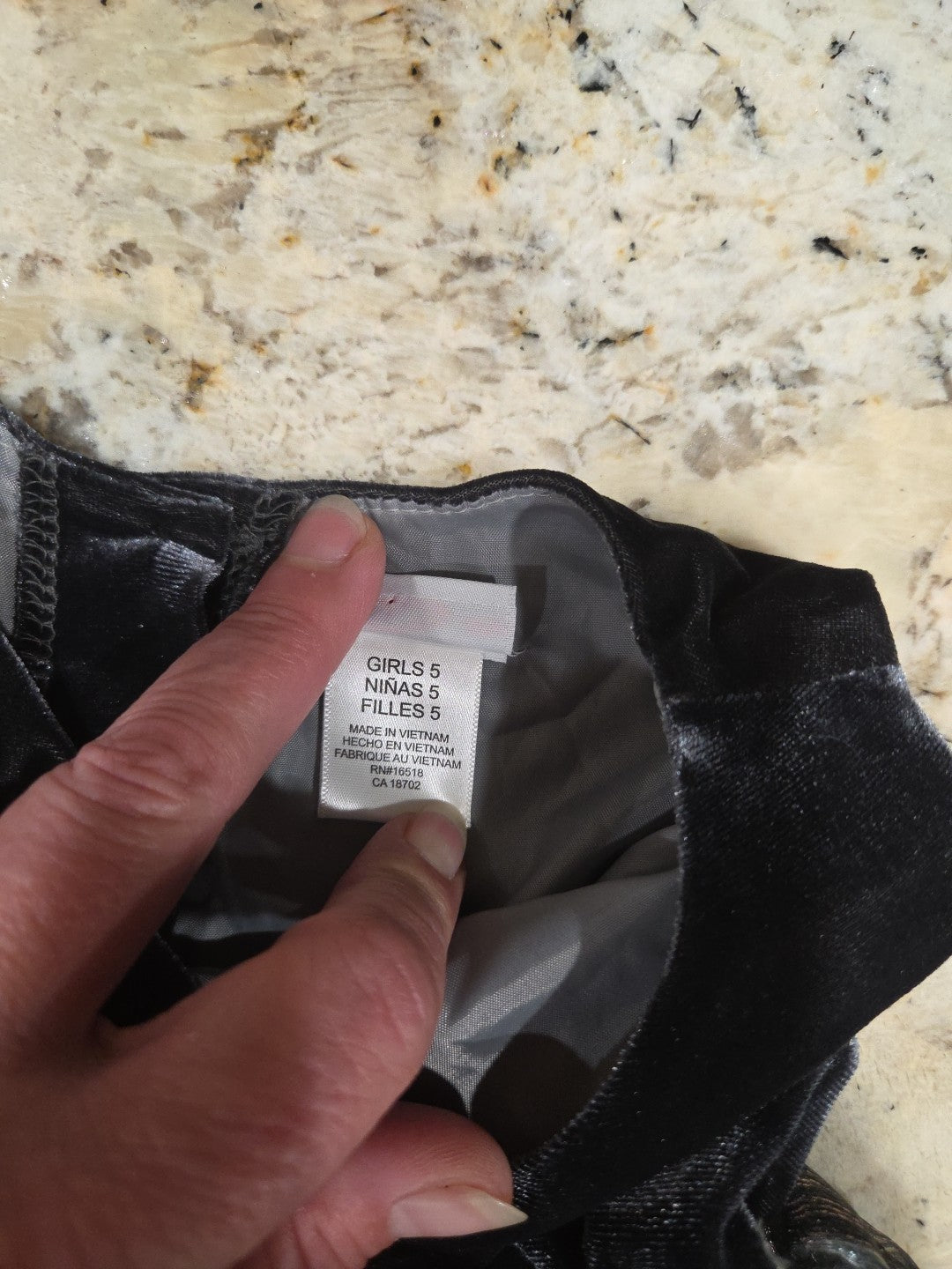 Girls Sweet Heart Rose Silver Gray Glitter Sz 5 With Tie Back Poly/spandex Dress1