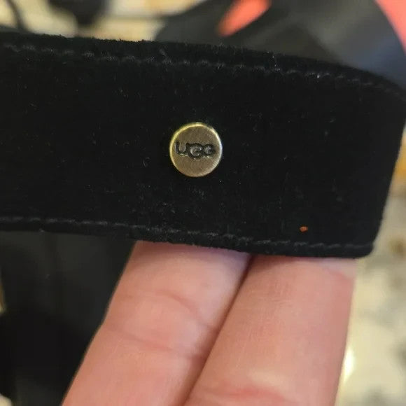 UGG Black and Pink Gladiator Sandals with Tassle Accents Womens Size 85