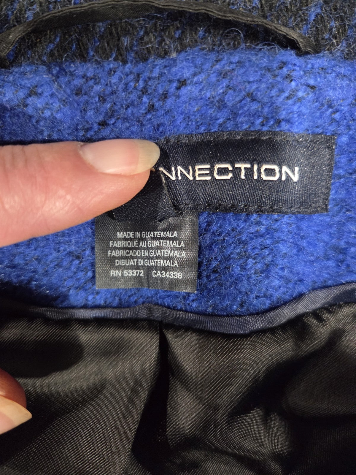 French Connection Tweed Moto Womens Jacket Size 42