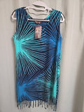 NWT Caribelle Batik Frill Tank Dress Size M0