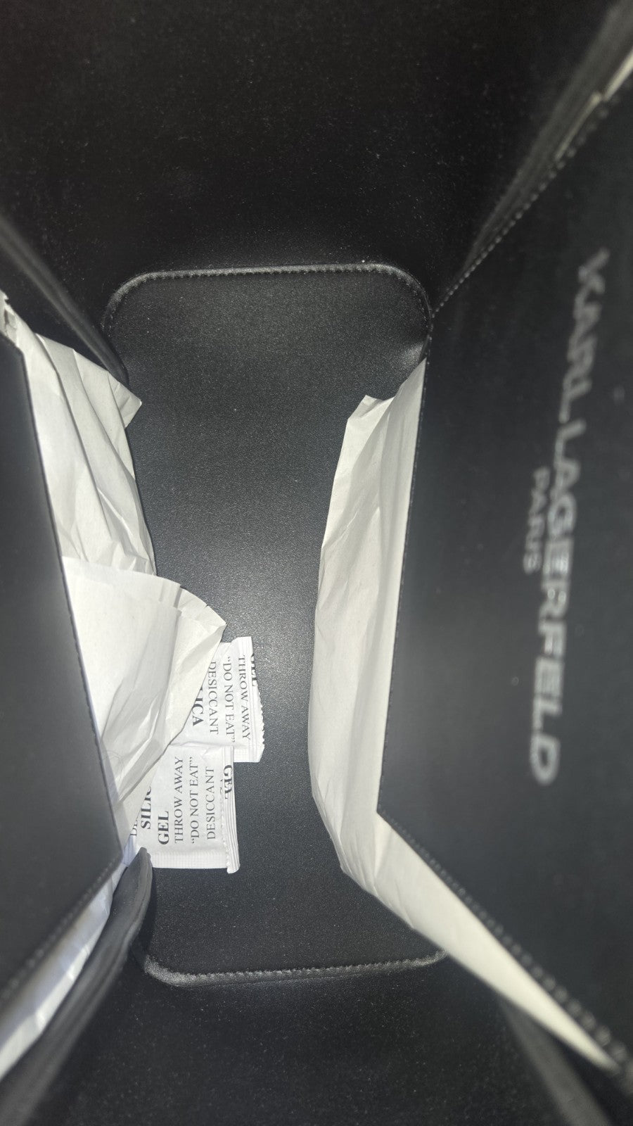 NWT Karl Lagerfield Black Leather Tote "Louise"10