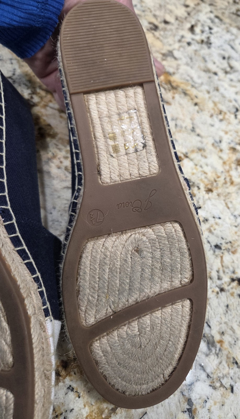 J. Crew Women's Espadrilles Shoes in Canvas with Toe Cap Size 7.56