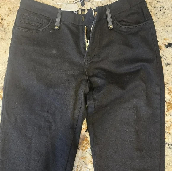 NWT Twenty 8 Twelve Black low waist Skinny Jeans with Gold Studs Size 06
