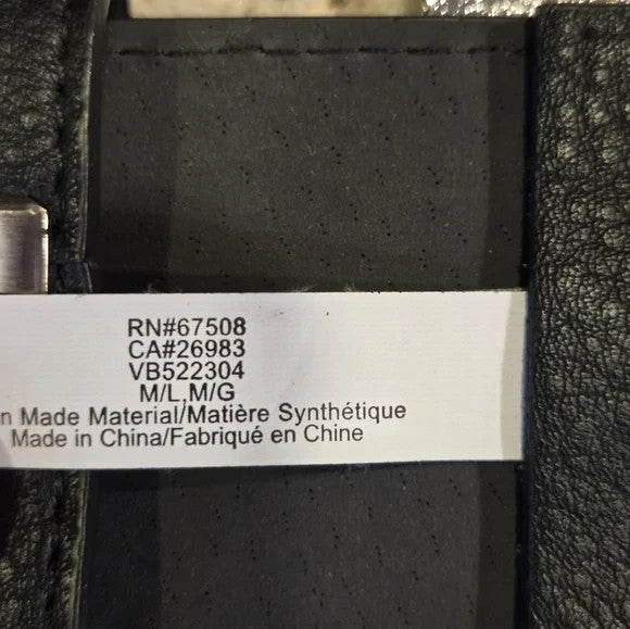 Vince Camuto Black Belt with Silver Tone Buckle Size M/L6