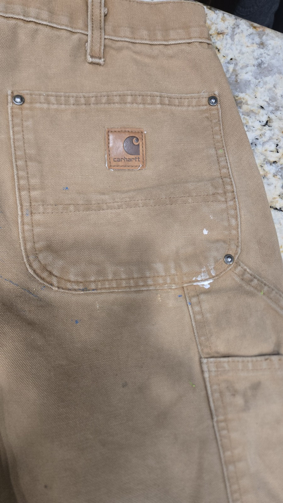 Vintage Carhartt Canvas Double Knee Pants  34x32  B136 BRN actual inseam 31.5 "8