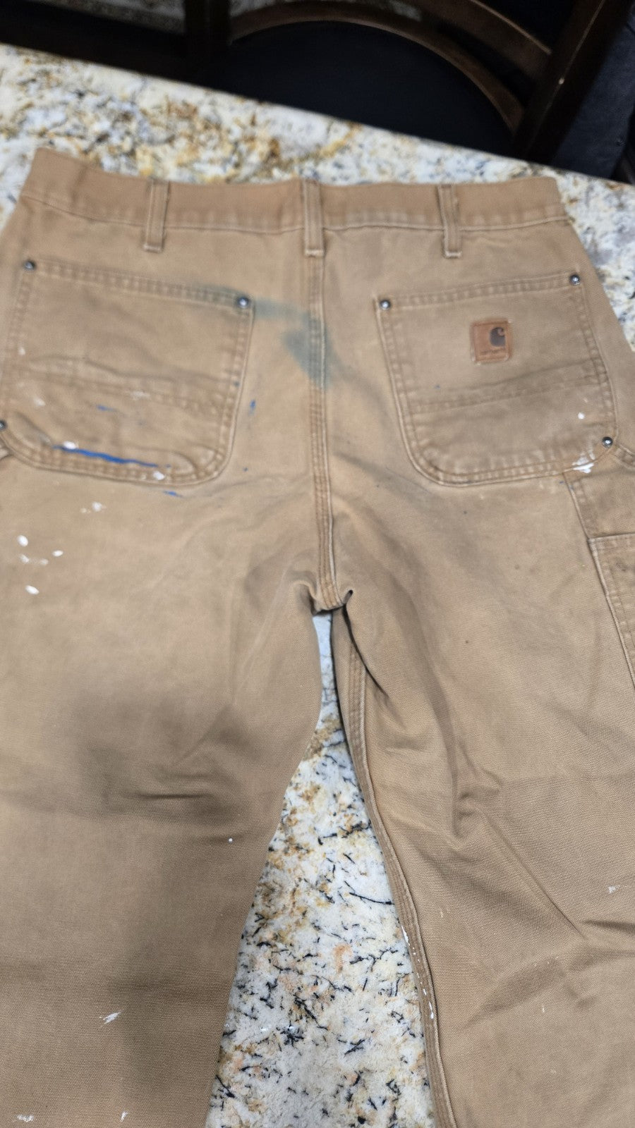 Vintage Carhartt Canvas Double Knee Pants  34x32  B136 BRN actual inseam 31.5 "7