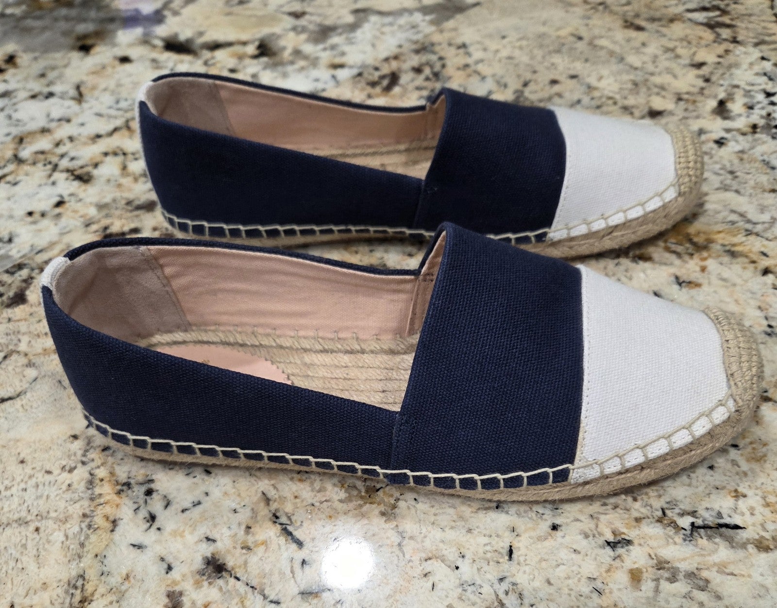 J. Crew Women's Espadrilles Shoes in Canvas with Toe Cap Size 7.55
