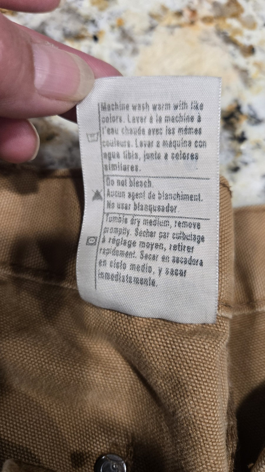 Vintage Carhartt Canvas Double Knee Pants  34x32  B136 BRN actual inseam 31.5 "6