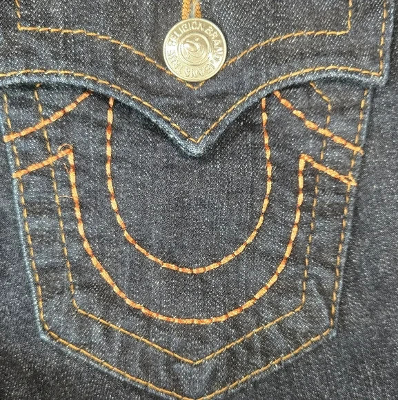True Religion Boot Cut Jeans with Signature Stitching Women's Size 26 made USA1