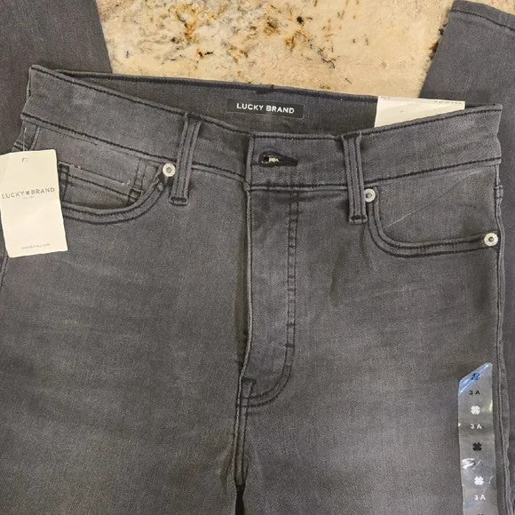 NWT Lucky Brand Gray Skinny Ankle Jeans Women's Size 30