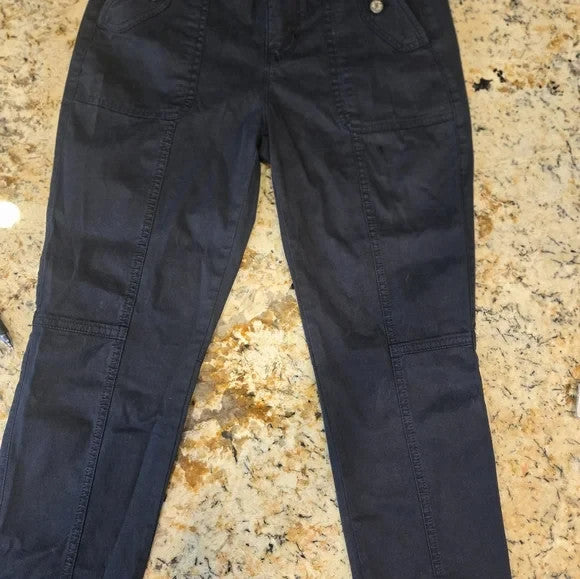NWT White House Black Market High Rise Slim Ankle Pret-A-Jet Dark Navy Pants3