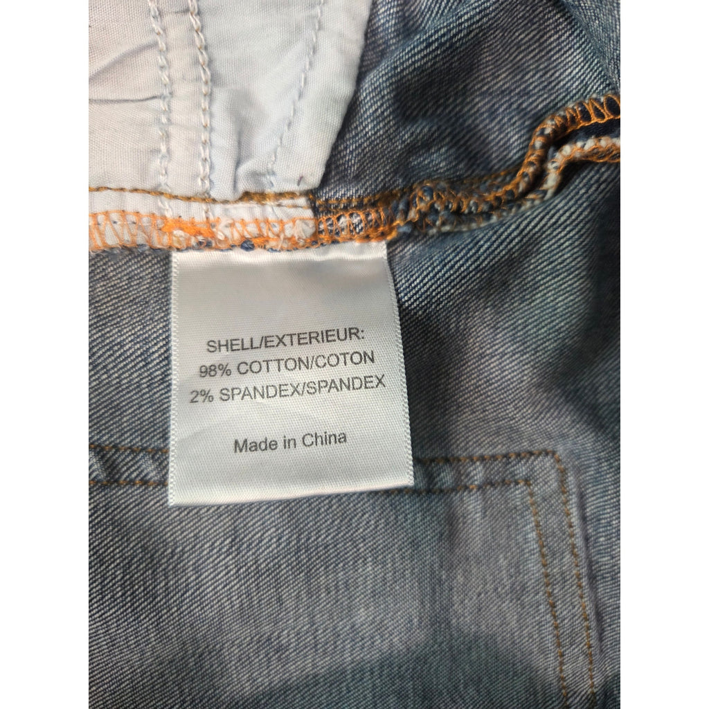 Tory Burch Denim Mid Shorts Size 27 Blue Stretch Frayed Hem