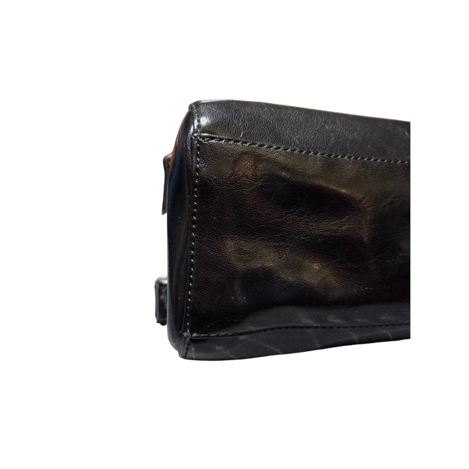 Liz Claiborne Black Patent Large Bag