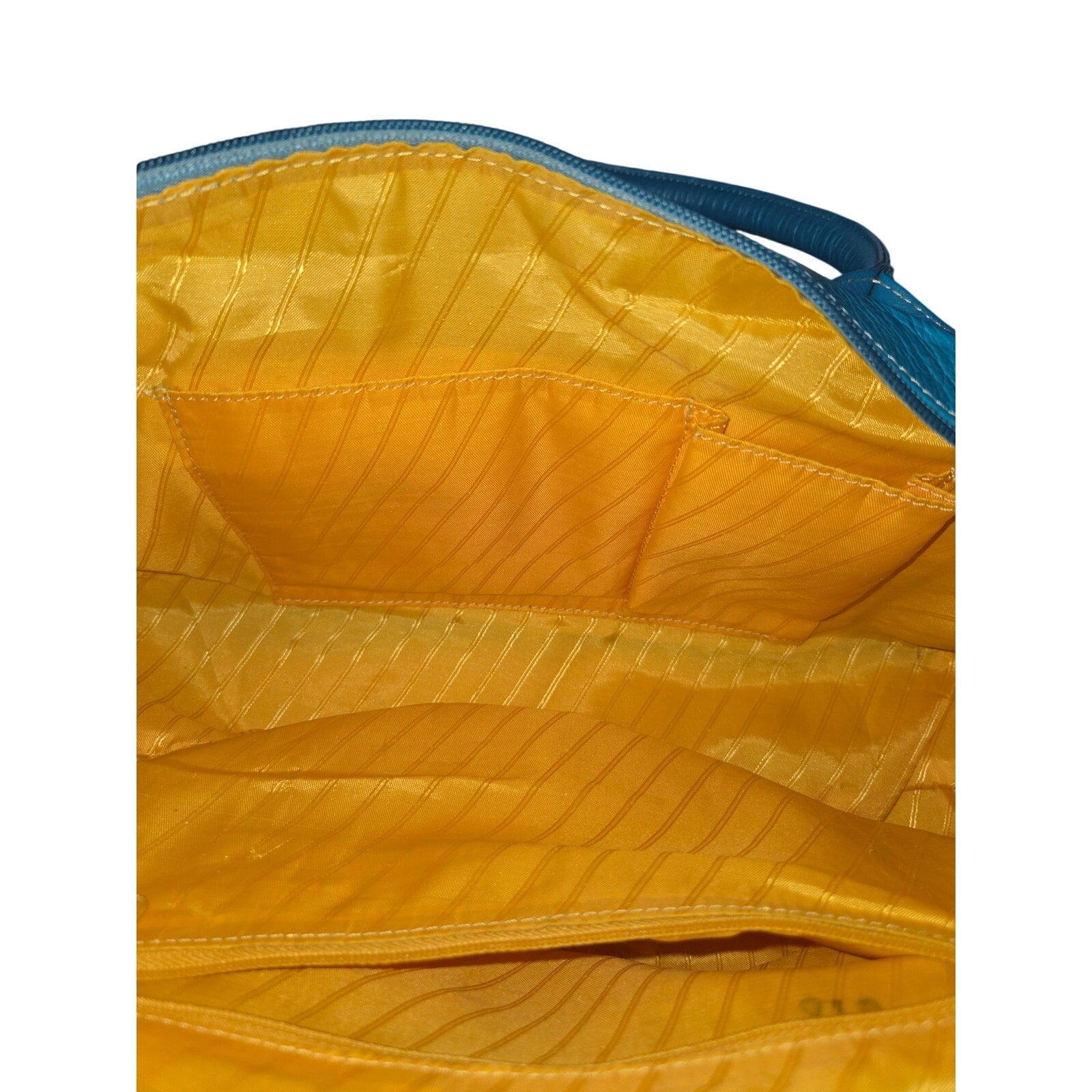 Blue Genuine Leather Cargo Bag