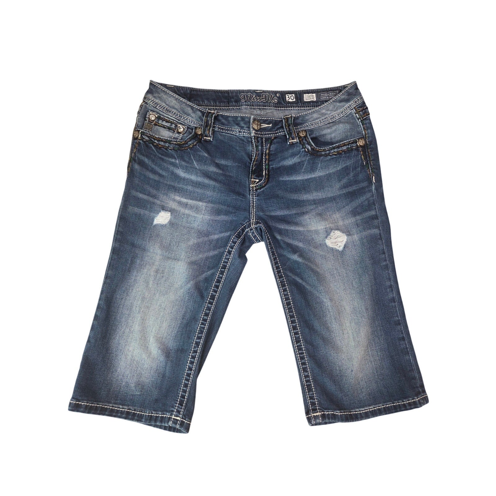 Miss Me Signature Bermuda Denim Shorts Size 30