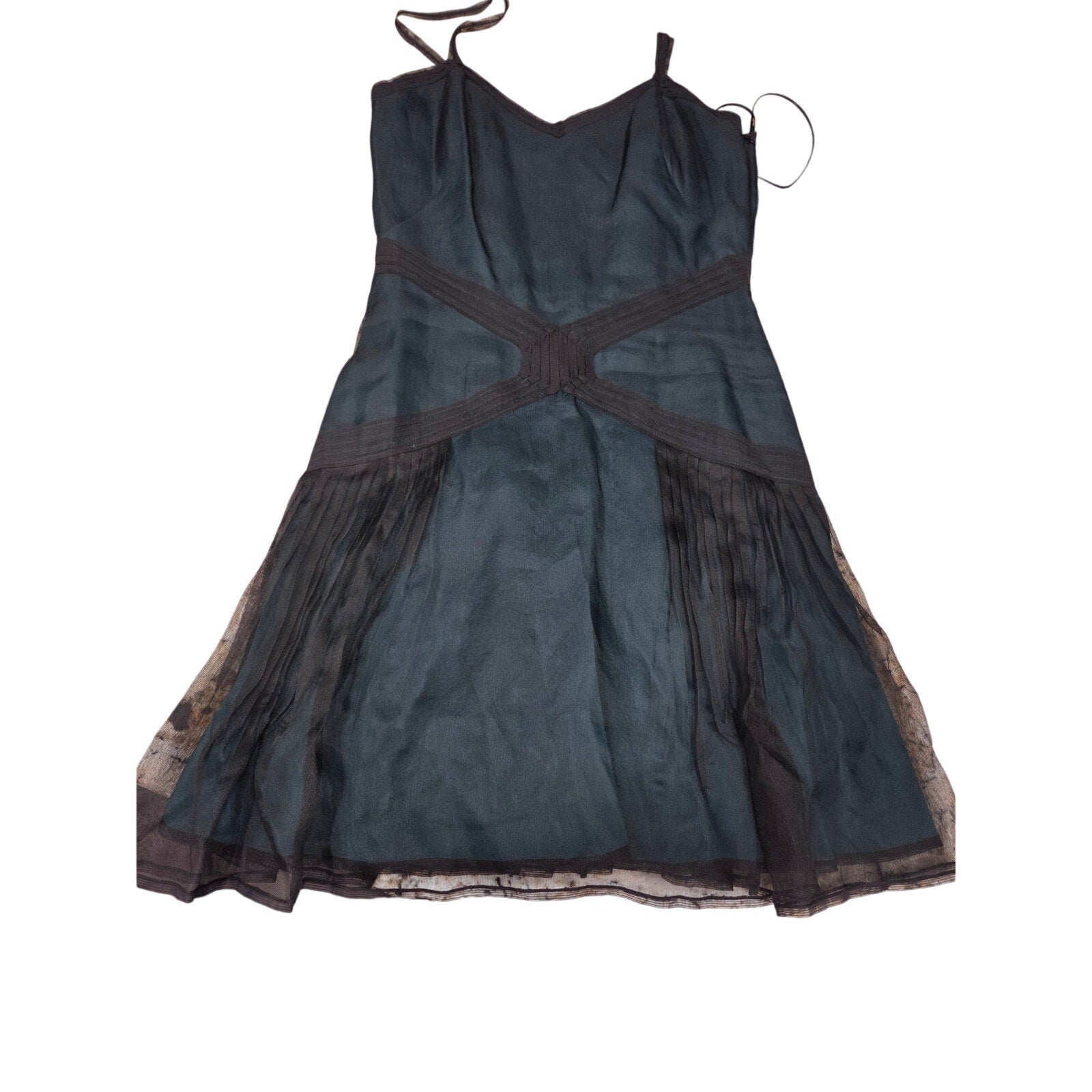 Leon Max by MaxStudio Silk Sleevless fir & Flare Dress Women's Size 8
