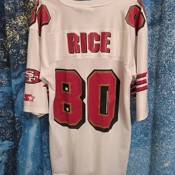 San Francisco 49er's Starter Jersey #80 Jerry Rice Size M (46)